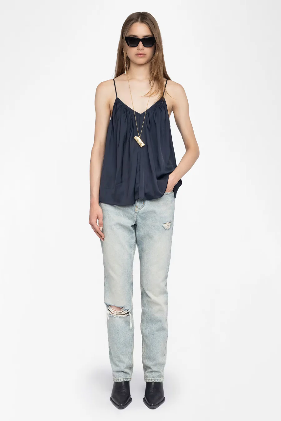 Cym Satin Camisole Encre