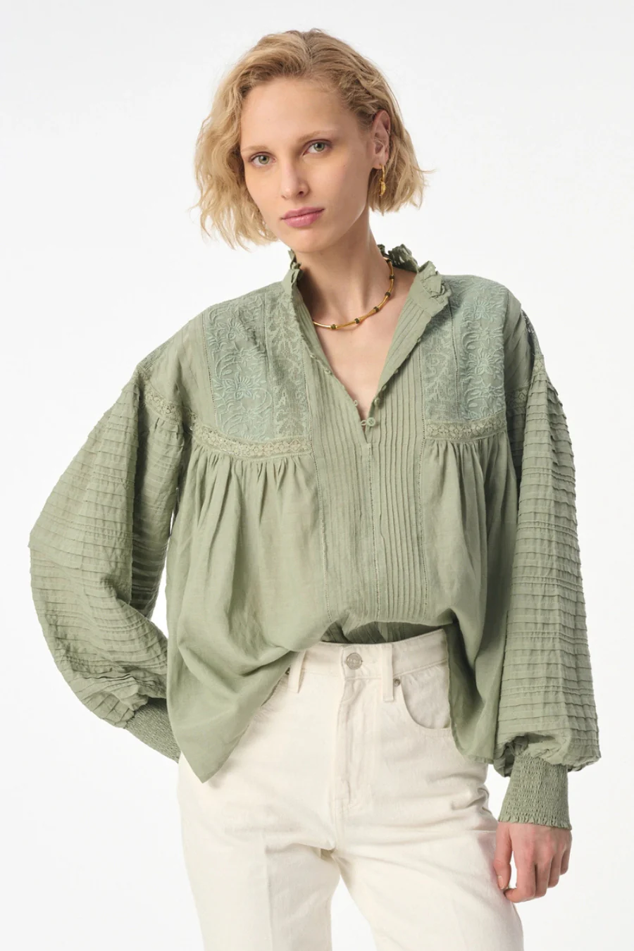 Dahlia Blouse Green