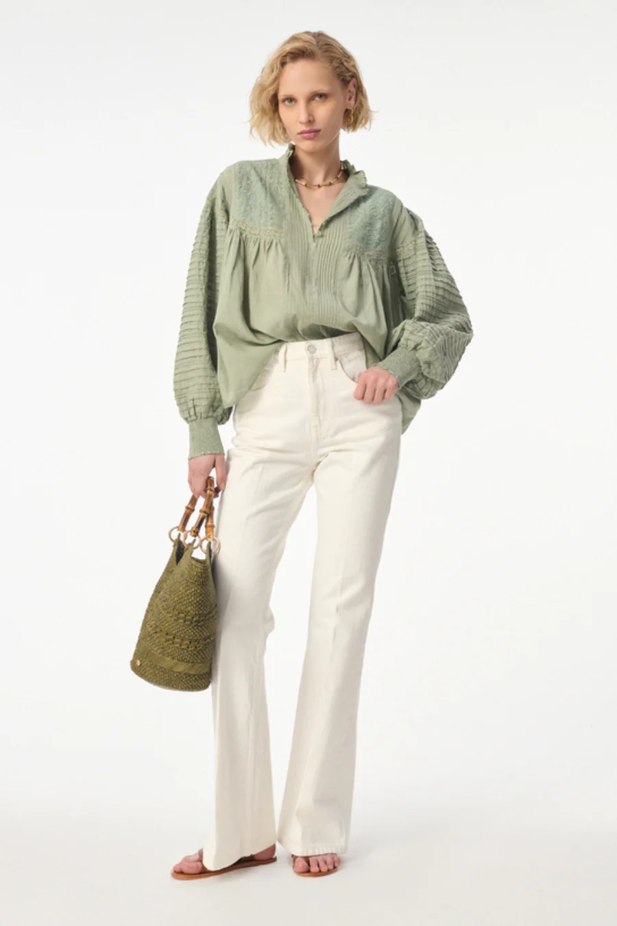Dahlia Blouse Green - Image 4