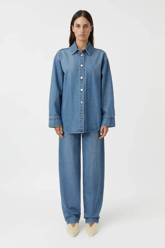 Dalton Denim Shirt Classic Blue - Image 2