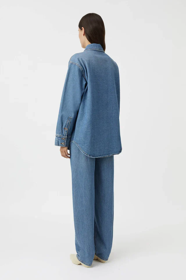 Dalton Denim Shirt Classic Blue - Image 3
