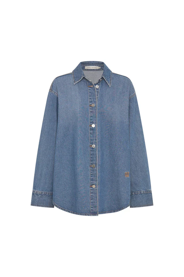 Dalton Denim Shirt Classic Blue - Image 4