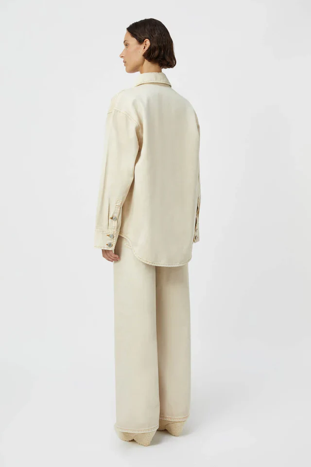 Dalton Denim Shirt Washed Almond - Image 3