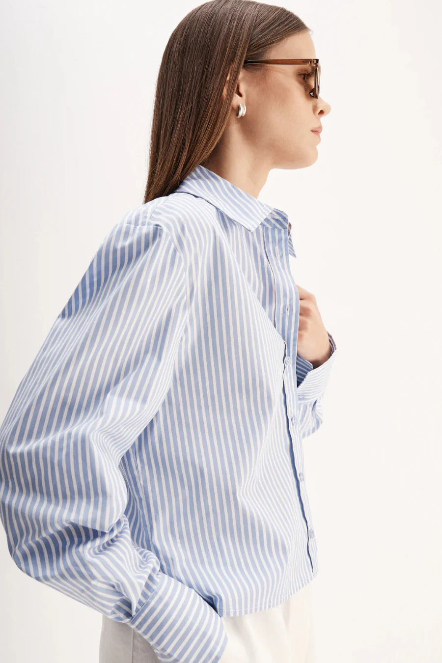 Dash Stripe Shirt Blue Stripe - Image 3