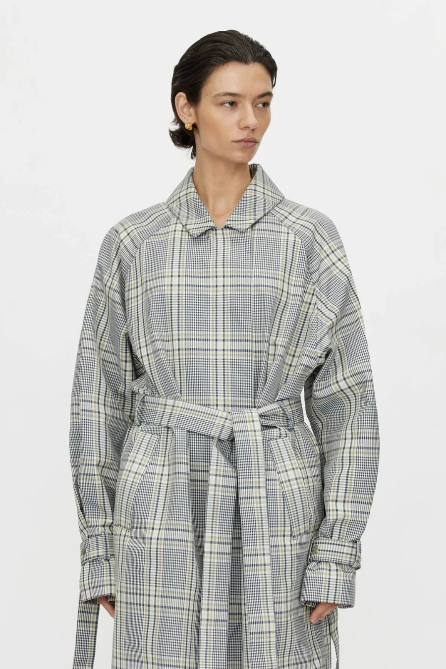 Delta Plaid Trench Khaki Plaid - Image 4