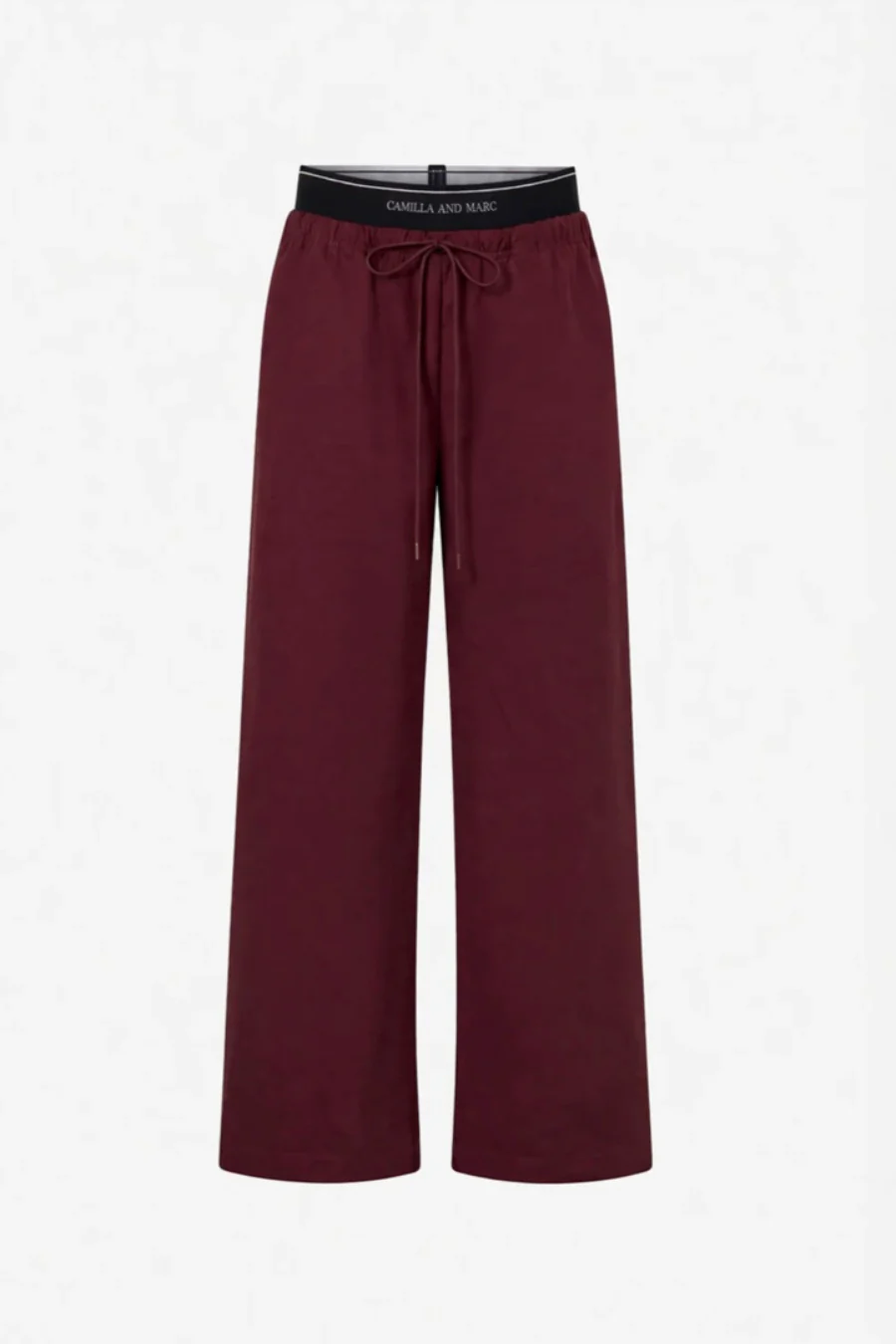 Dia Elastic Detail Pant Burgundy - Image 5