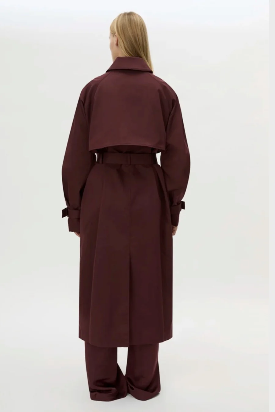 Dia Trench Coat Burgundy - Image 2
