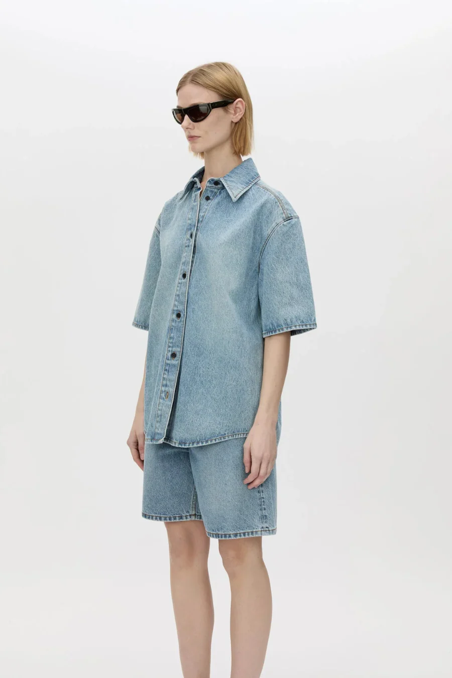 Diego Denim Shirt Light Vintage Blue - Image 3
