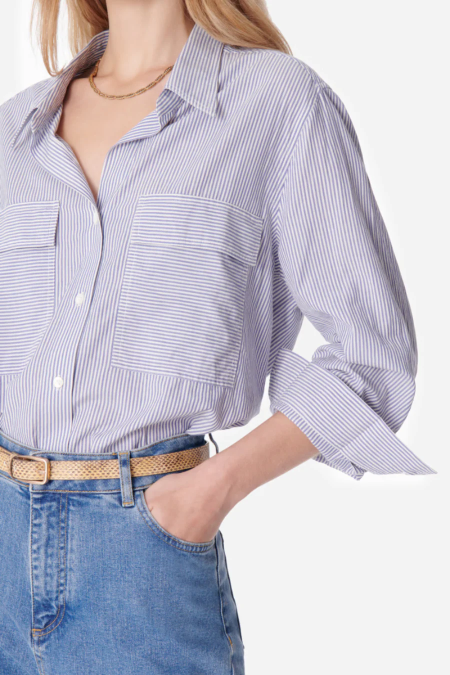 Dim Cotton Shirt Blue - Image 4