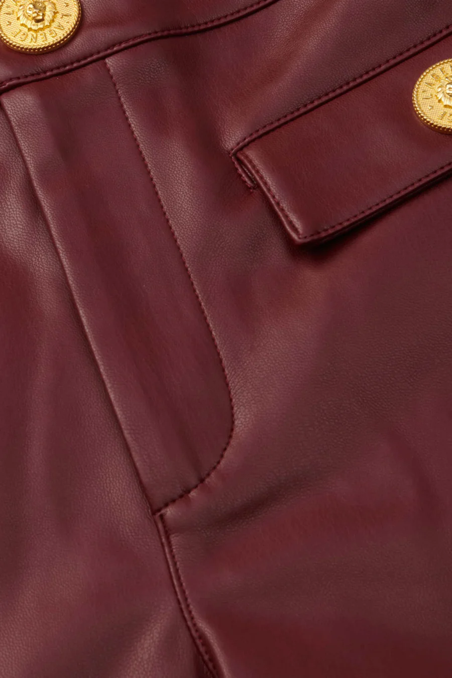 Dionne Vegan Leather Short Black Cherry - Image 4