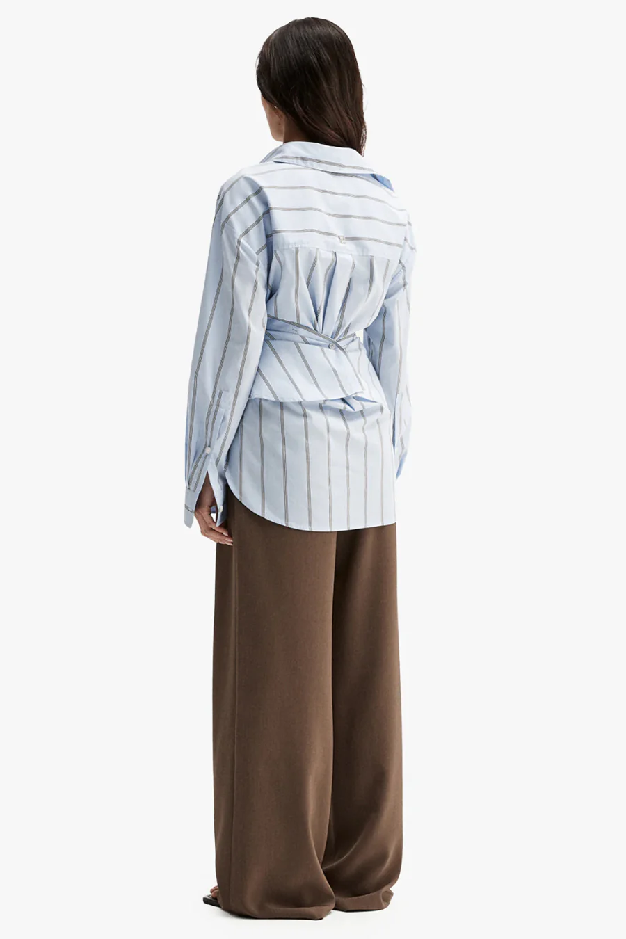 Dominic Wrap Shirt Blue Stripe - Image 2