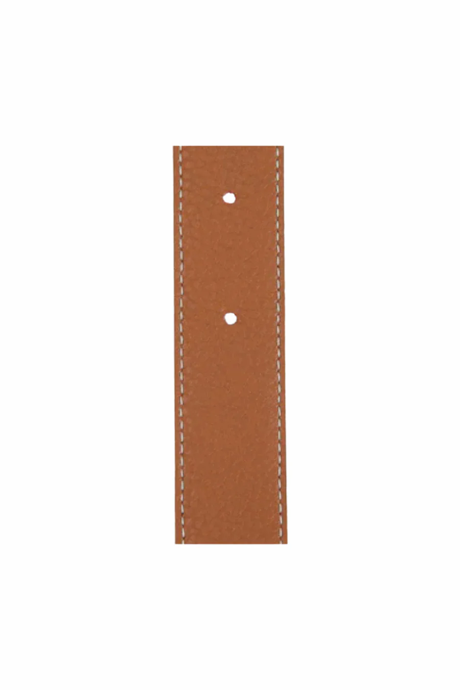 Double-Sided Pebble Leather Belt White/Tan/Silver - Image 4