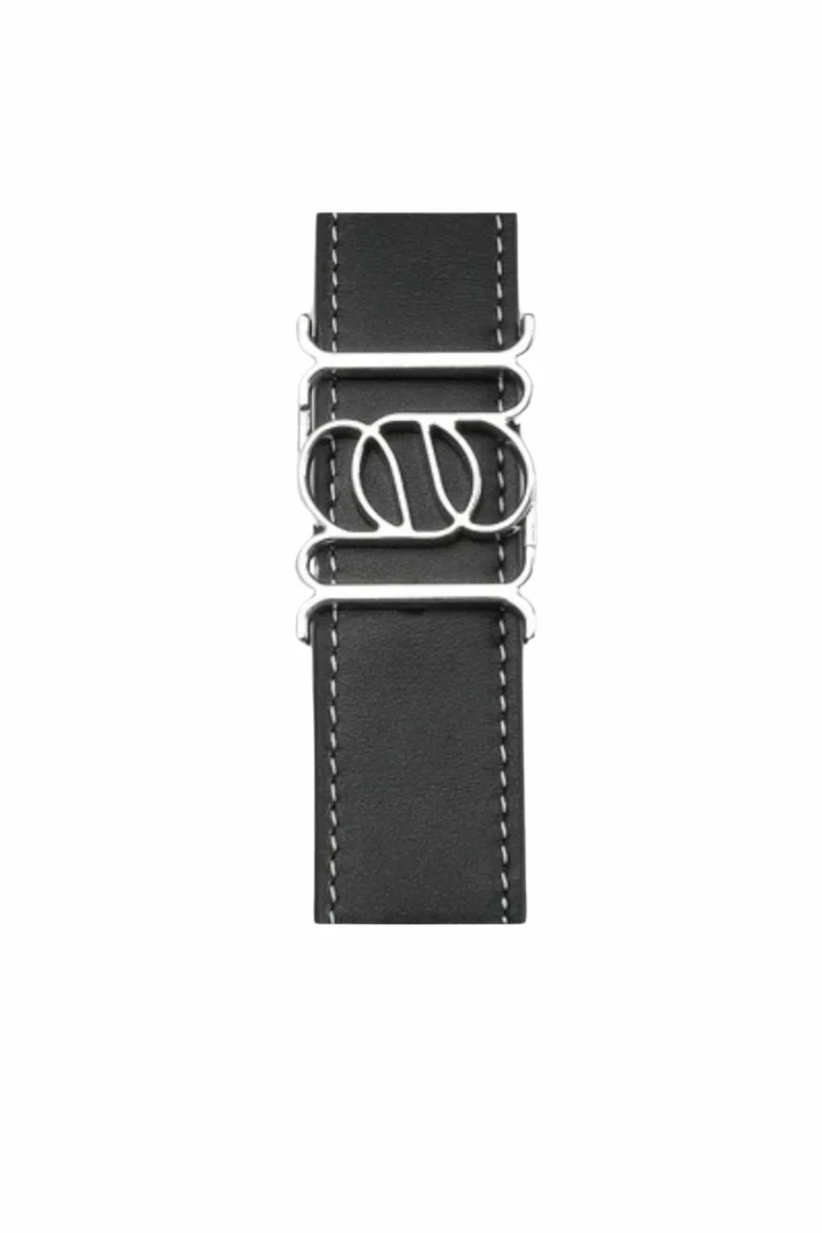 Double-Sided Smooth Leather Belt Black/Tan/Silver - Image 2