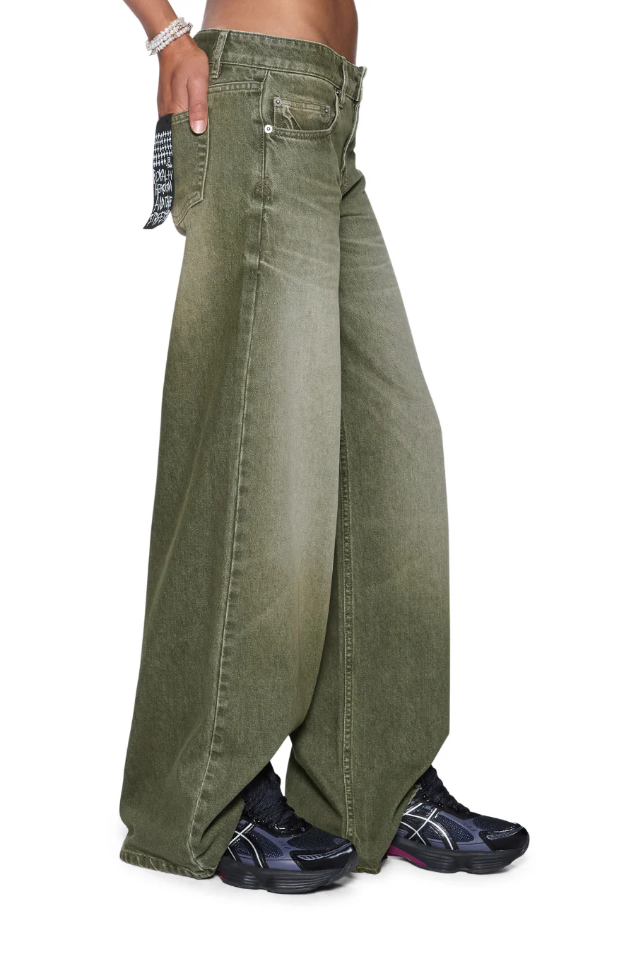 Dropout Low Rise Jean Militant Green - Image 2