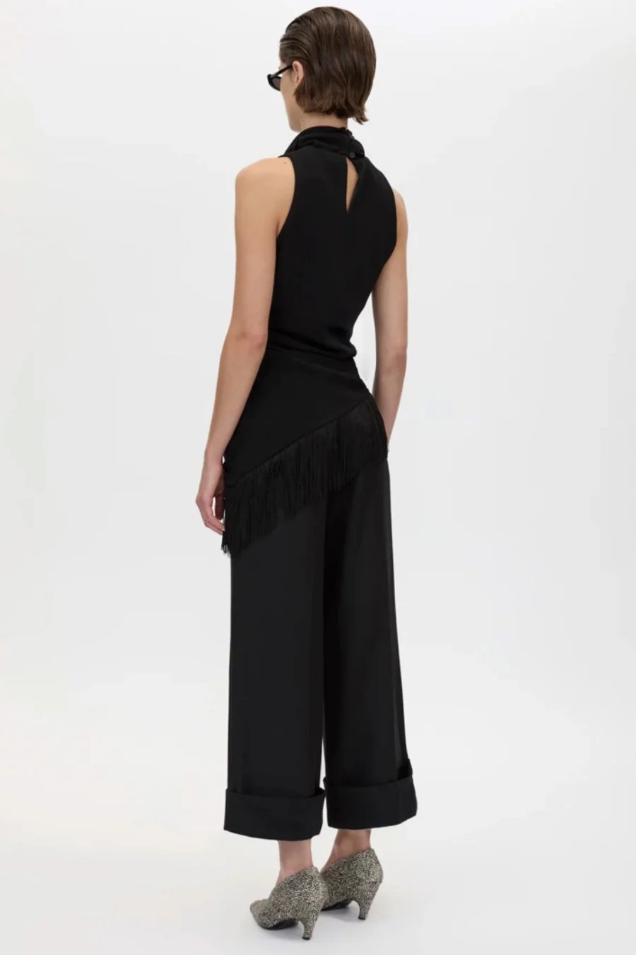 Dune Fringe Top Black - Image 2