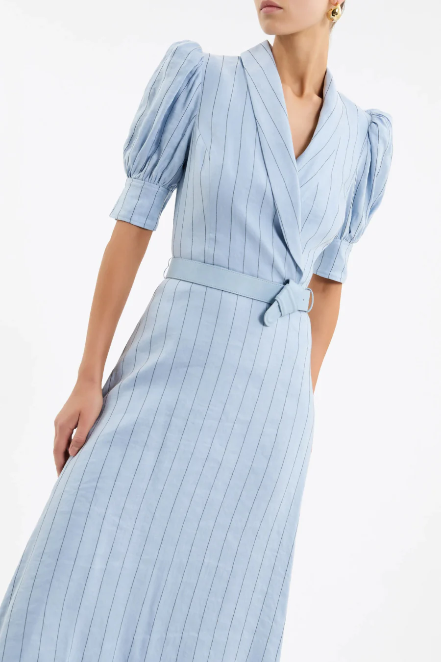 Effie Midi Dress Pale Blue - Image 3