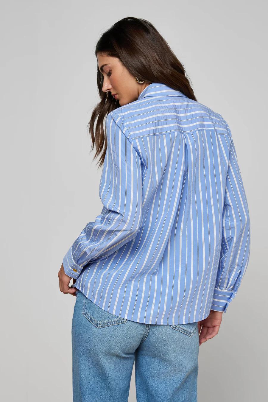 Ellery Poplin Shirt Allure Blue/ White Stripe - Image 2