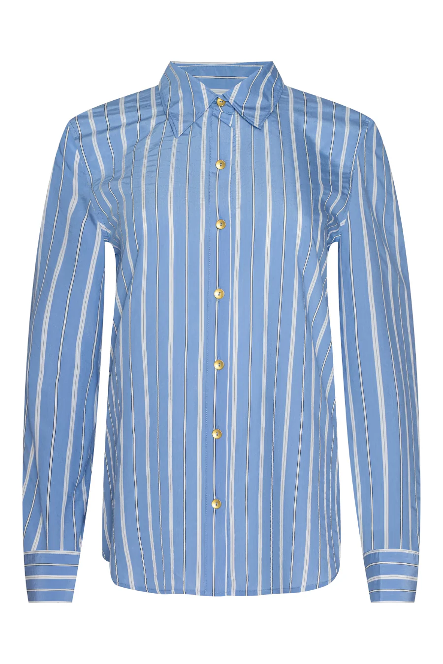 Ellery Poplin Shirt Allure Blue/ White Stripe - Image 4