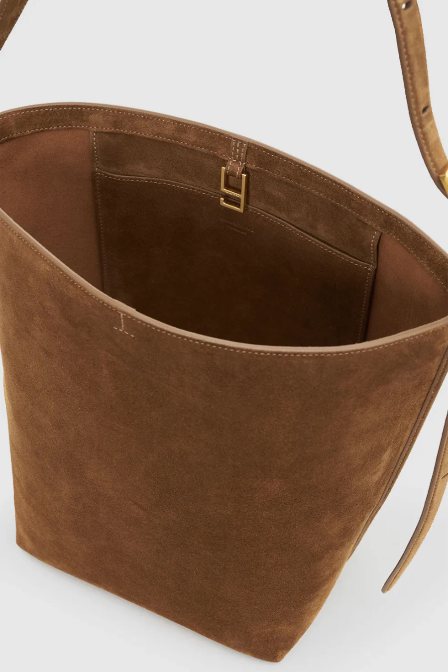 Elly Bucket Bag Suede Tobacco - Image 3