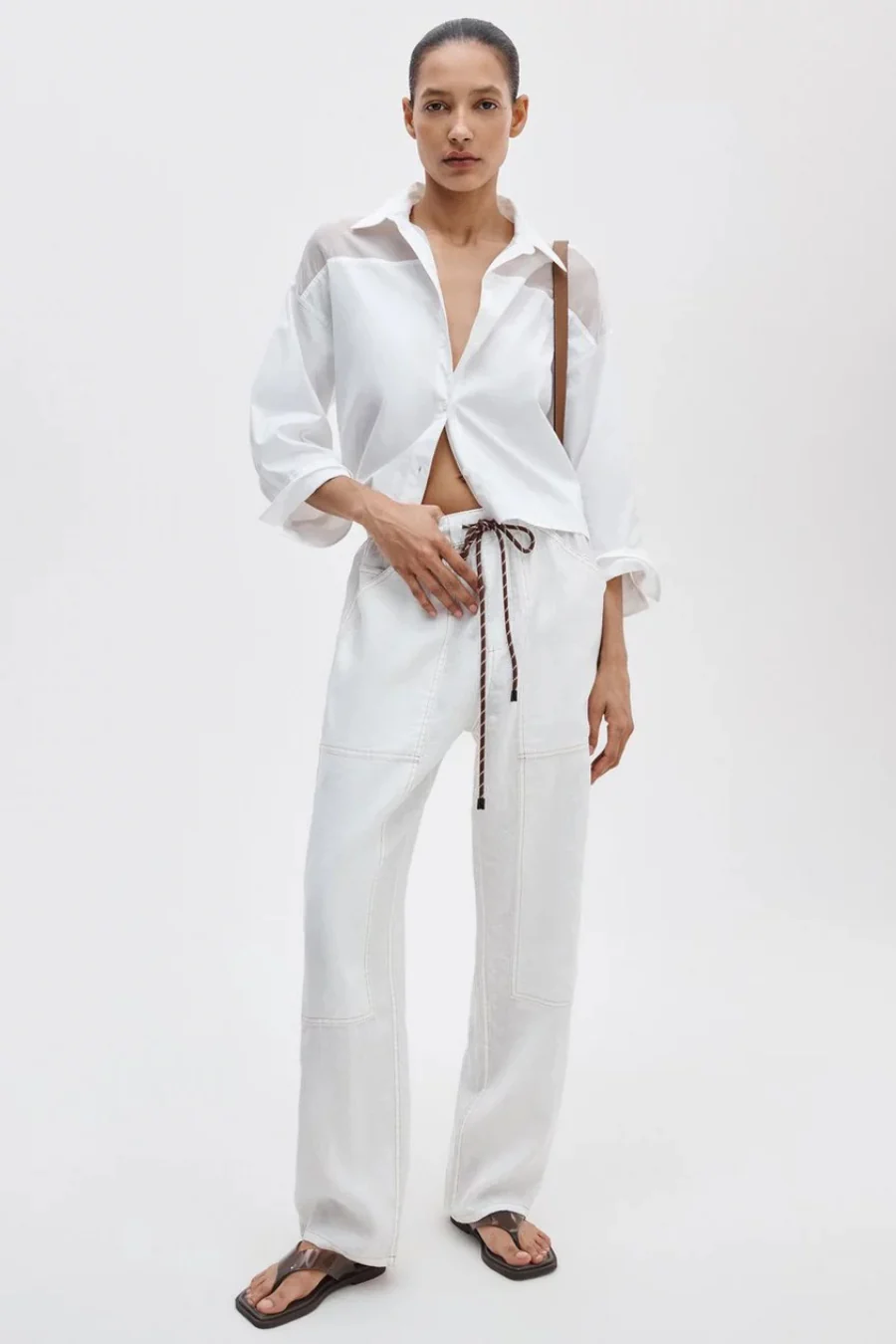 Elly Short Sleeve Shirt White - Image 3