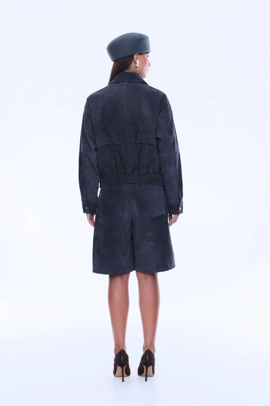 Emma Utility Suede Jacket Vintage Black - Image 2