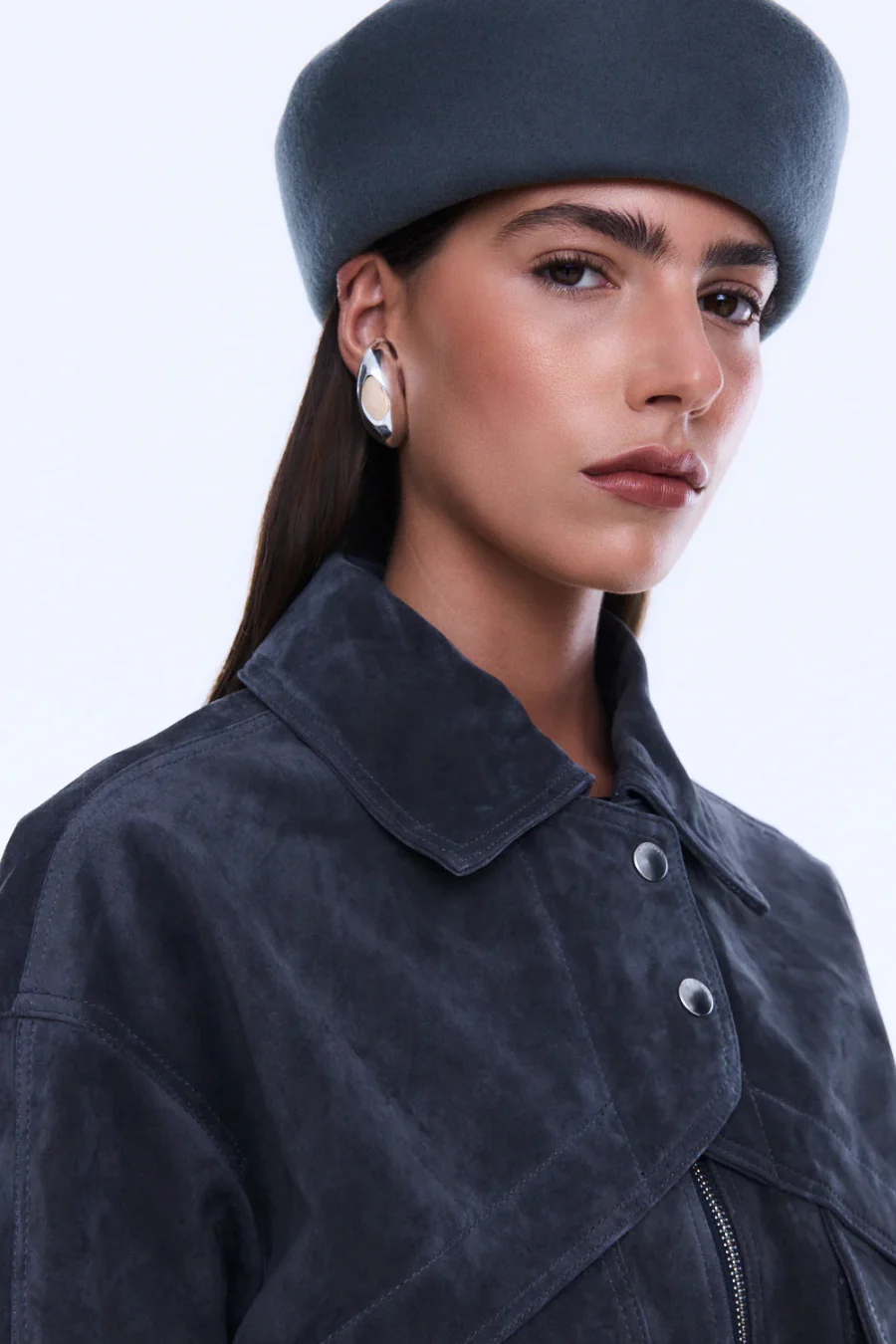 Emma Utility Suede Jacket Vintage Black - Image 4