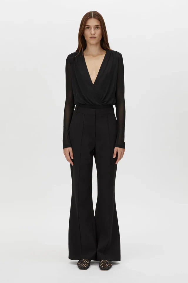 Ervina V-Neck Bodysuit Black - Image 3