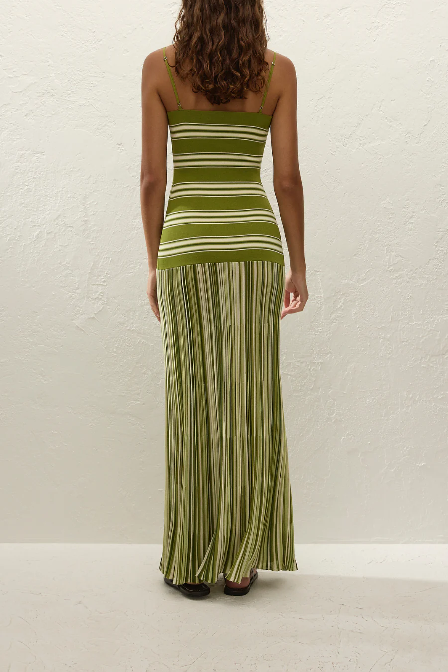 Esenia Knit Dress Ombre Stripe Macro Juniper - Image 2