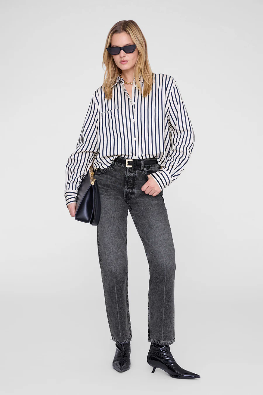 Essie Cropped Shirt Maritime Stripe