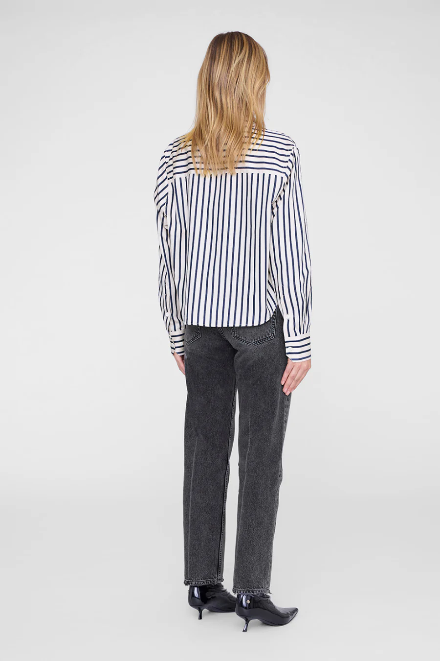 Essie Cropped Shirt Maritime Stripe - Image 2