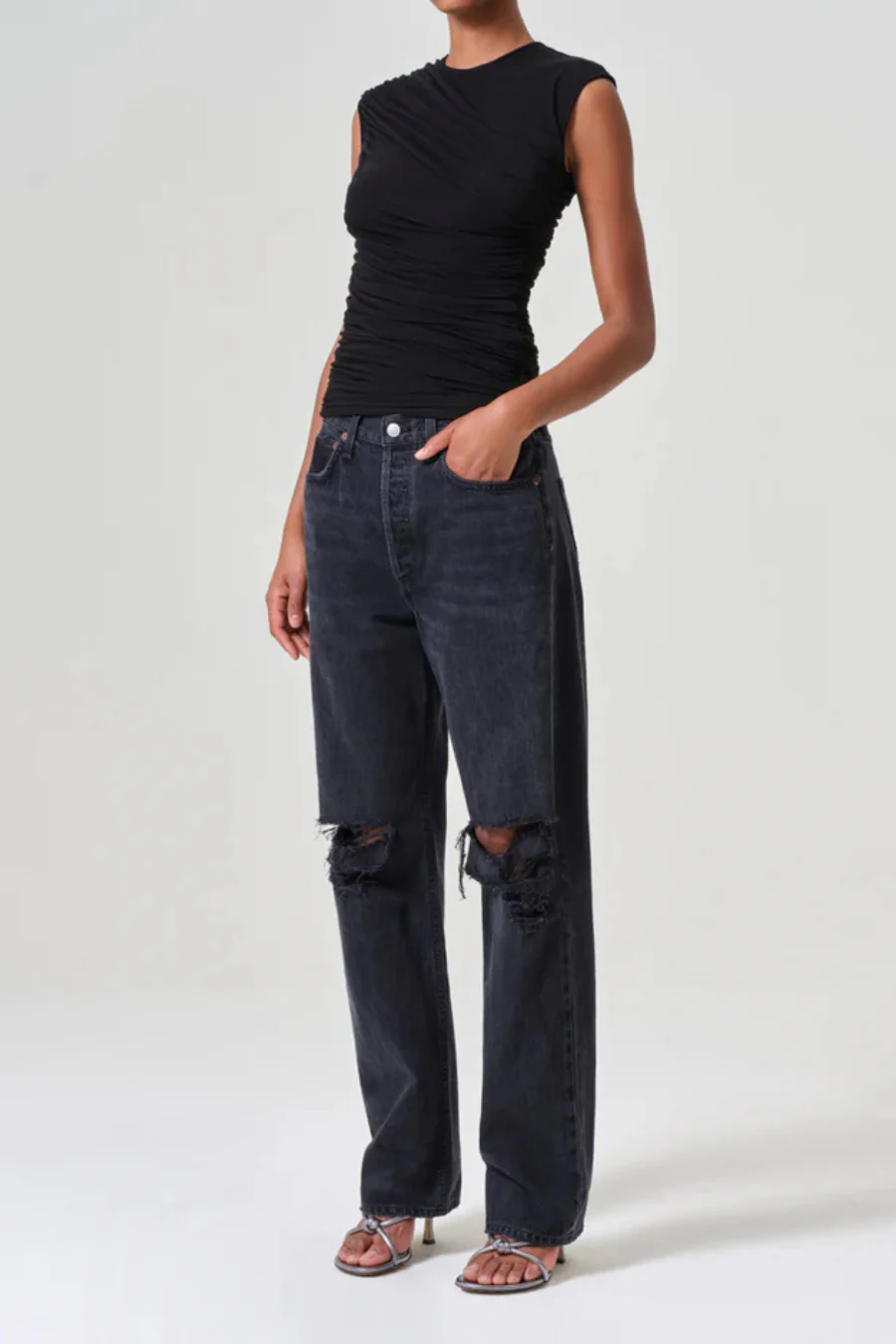 Ester Twist Tank Black - Image 4
