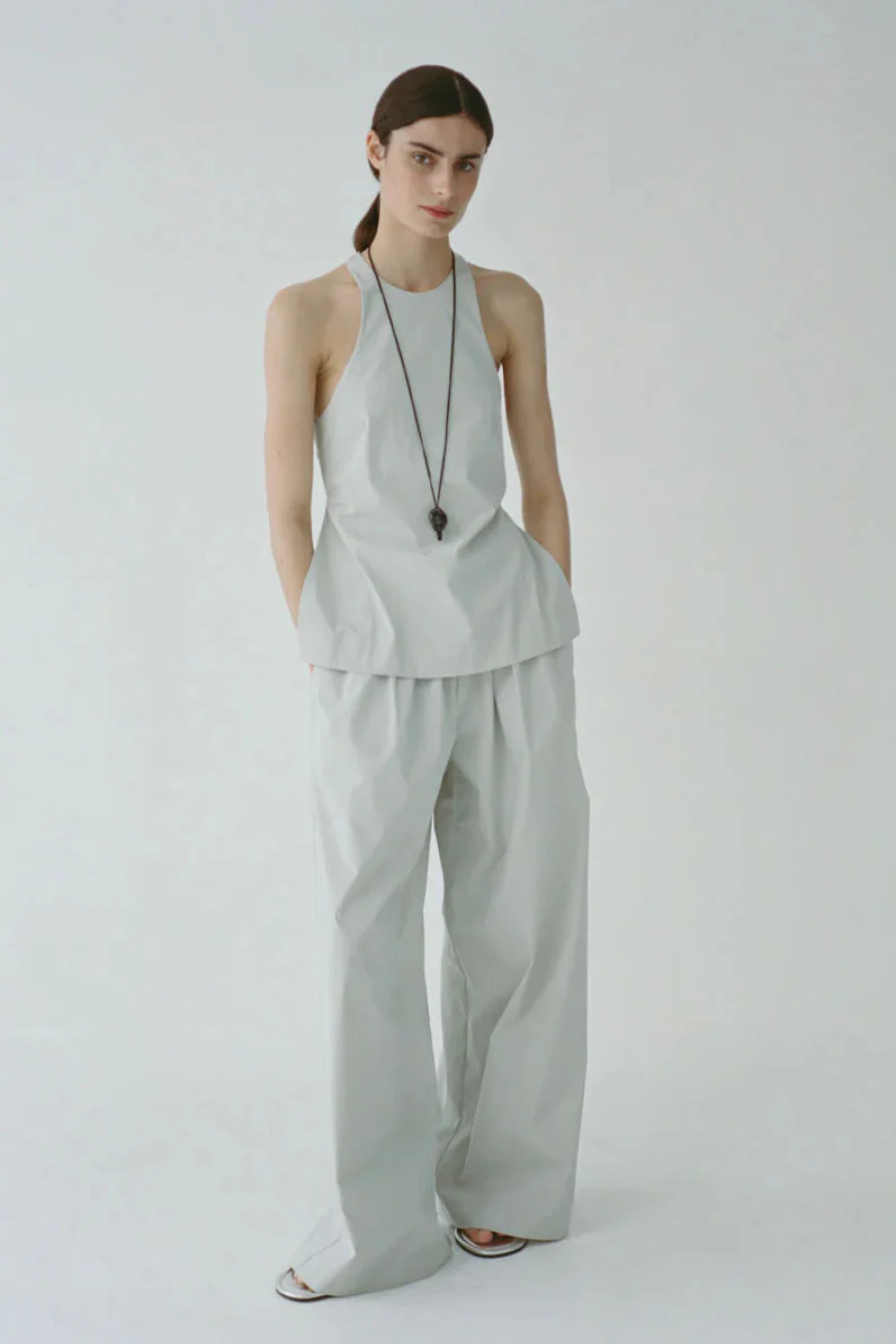 Everyday Drawstring Pants Silver - Image 4