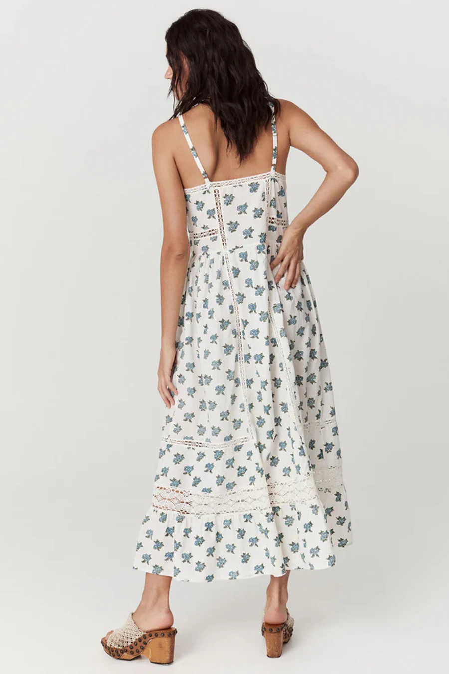Fable Block Printed Strappy Sundress Wild Poppy - Image 2