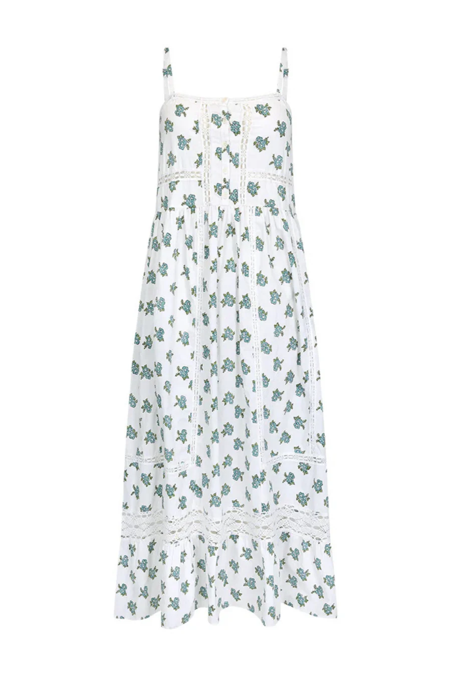 Fable Block Printed Strappy Sundress Wild Poppy - Image 4