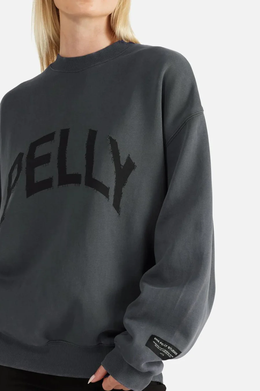 Faded Sweatshirt Washed Black - Image 3