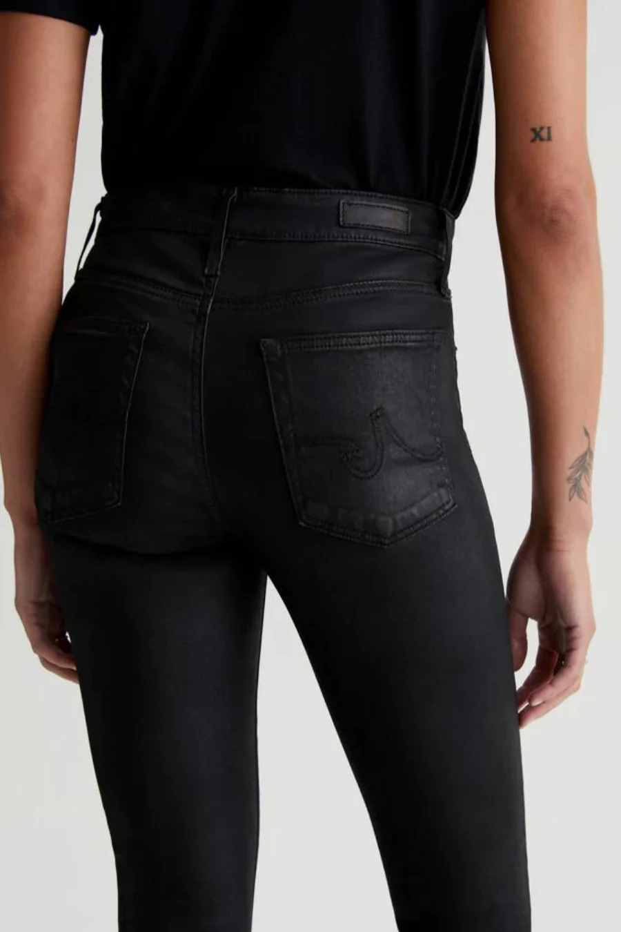 Farrah Skinny Ankle Leatherette Super Black - Image 4