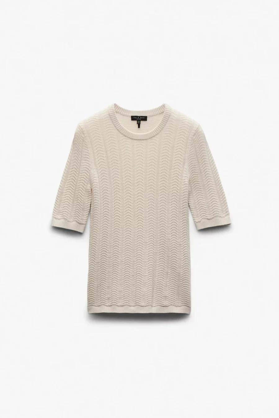 Francesca Merino SS Sweater Oatmeal - Image 4