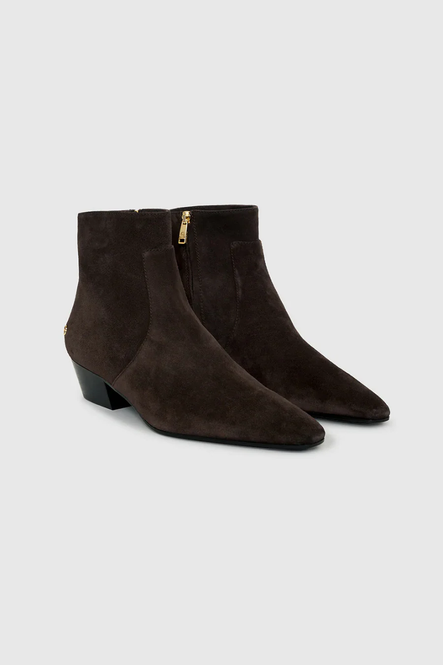Freya Flat Boots Dark Brown Suede - Image 3
