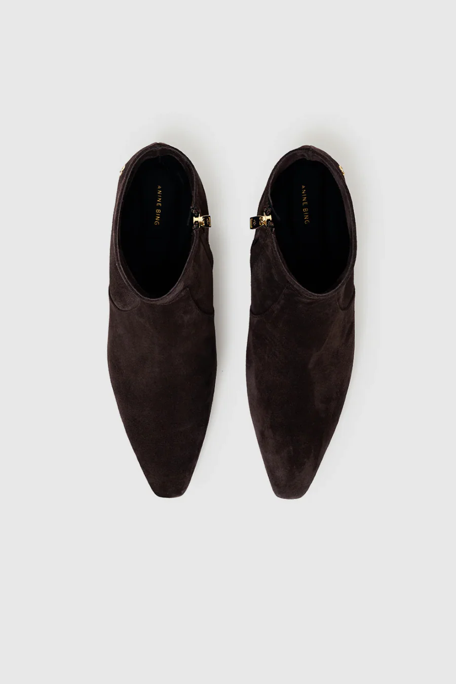 Freya Flat Boots Dark Brown Suede - Image 4