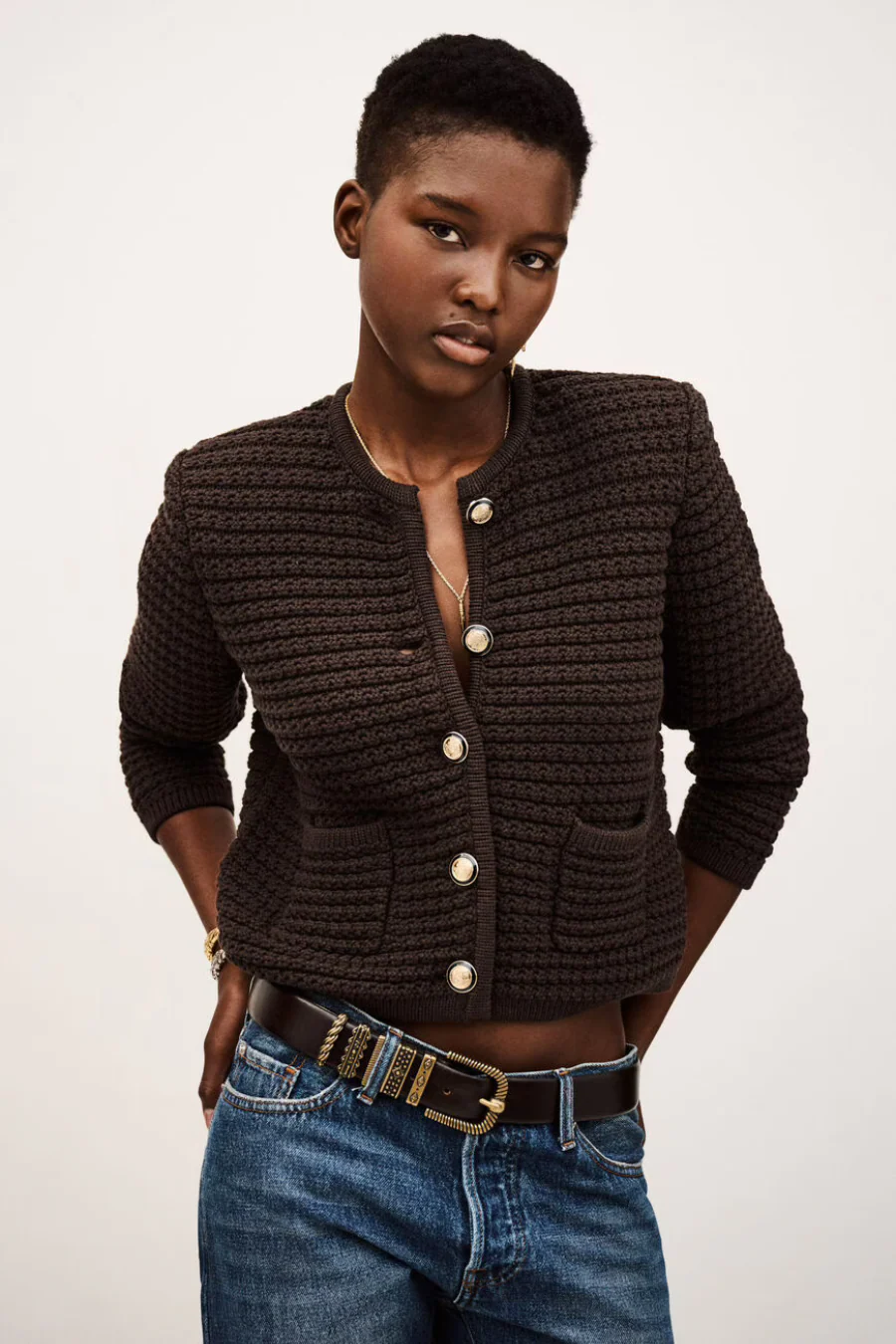 Gaspard Cardigan Chocolate - Image 3