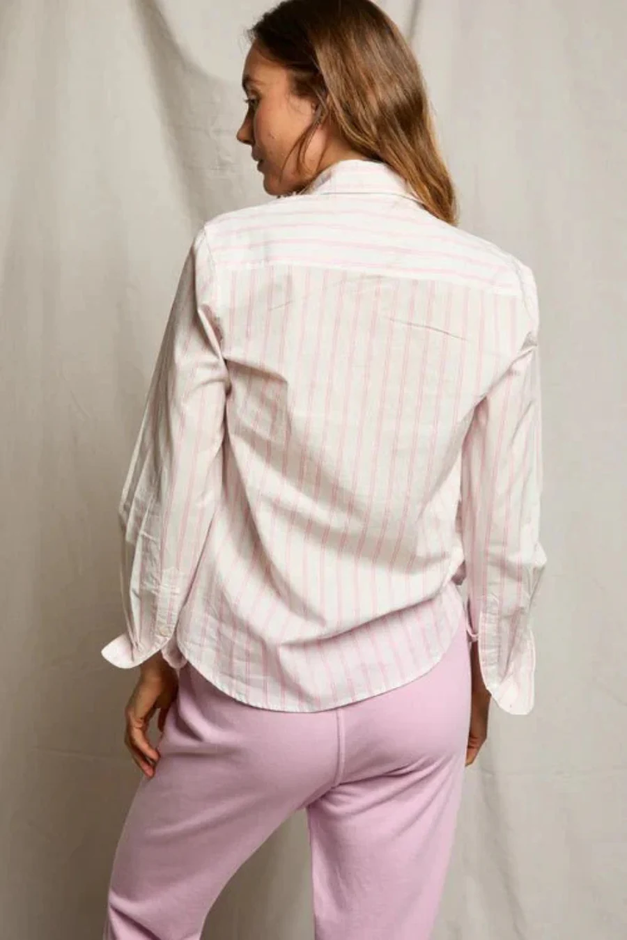 Gisele Poplin Shirt Sugar Pink Stripe - Image 2