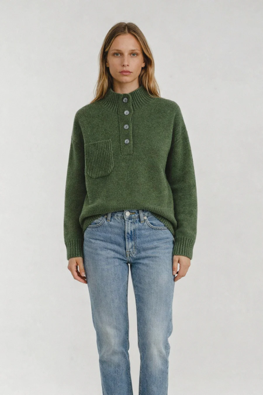 Grandpas Sweater Khaki Green - Image 4