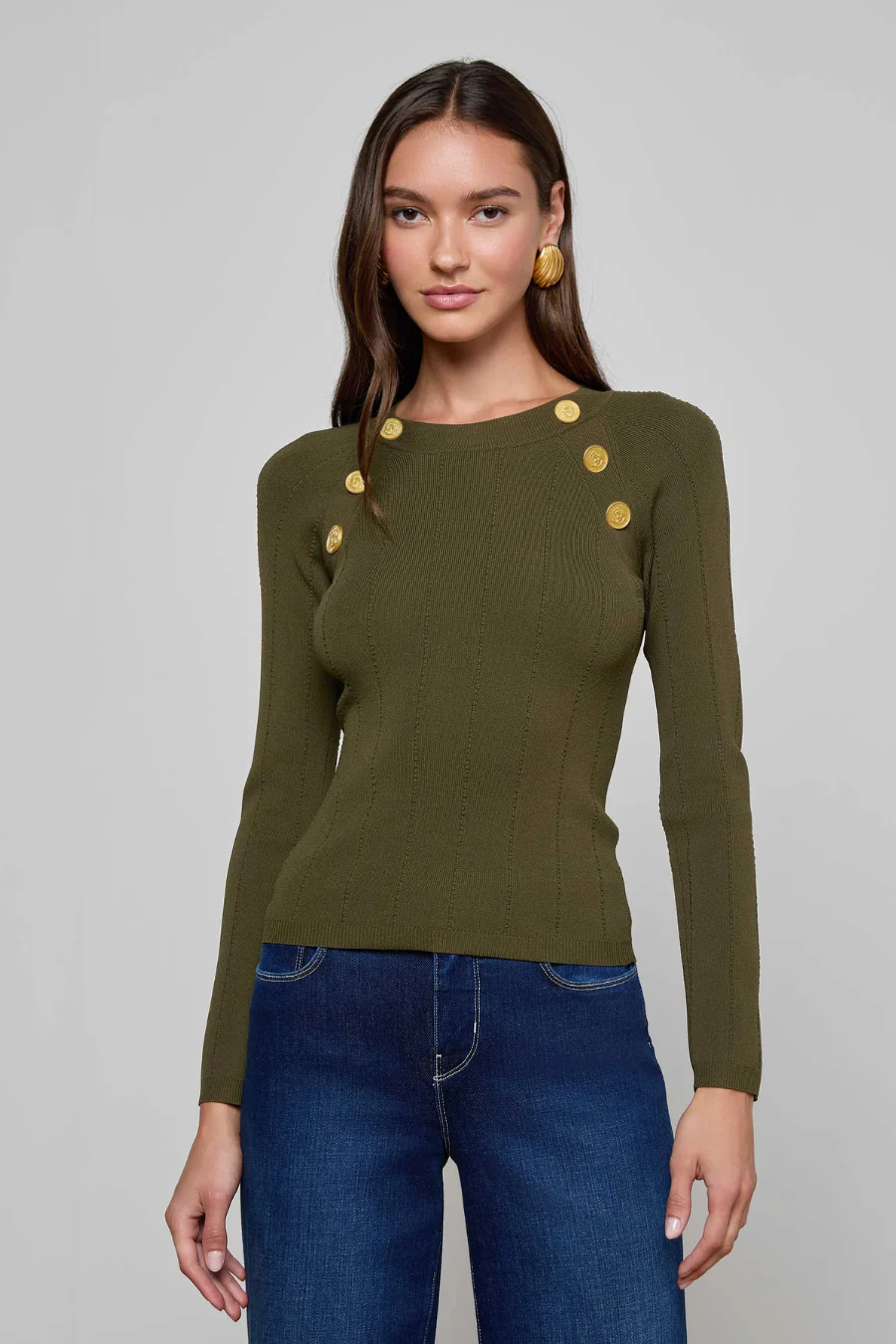 Gretchen Pullover Olive/ Gold