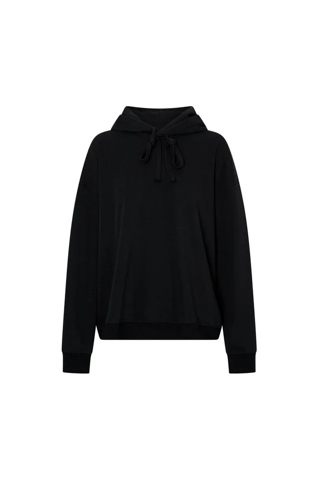 Grid Flocking Logo Hoodie Black - Image 5
