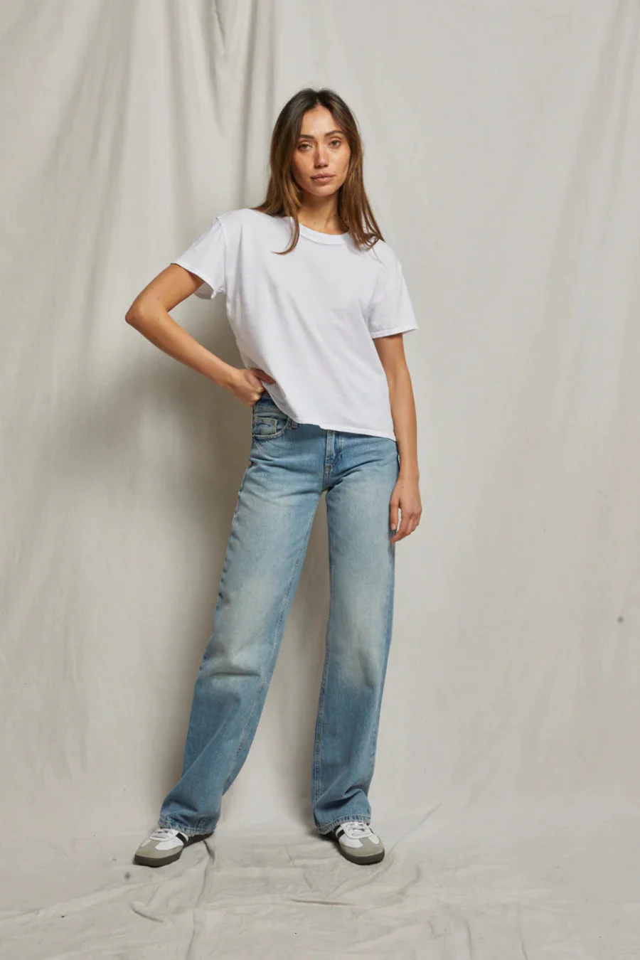 Harley Cotton Boxy Crew Tee White - Image 3