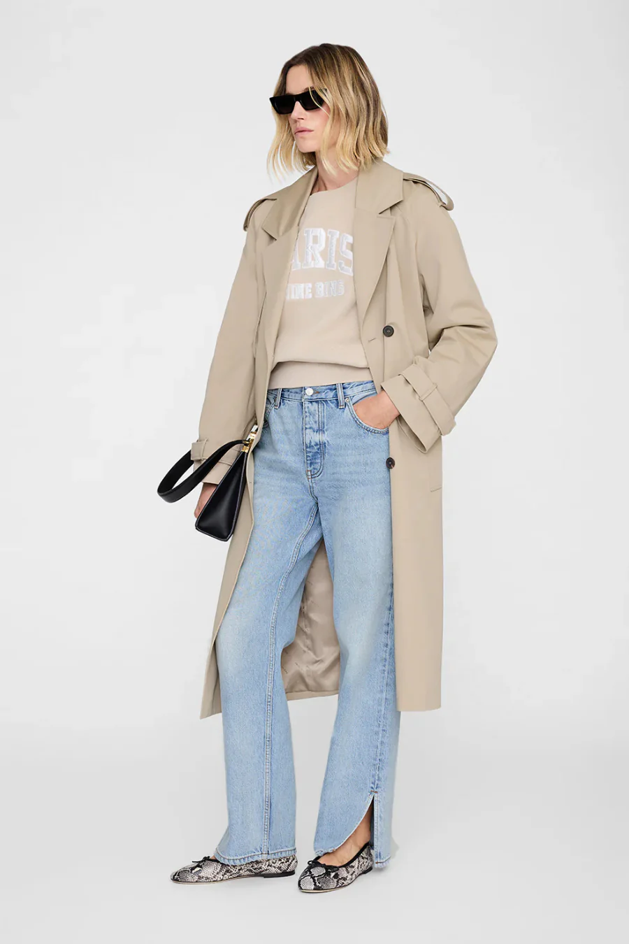 Harry Shrunken Sweatshirt Paris Beige - Image 2