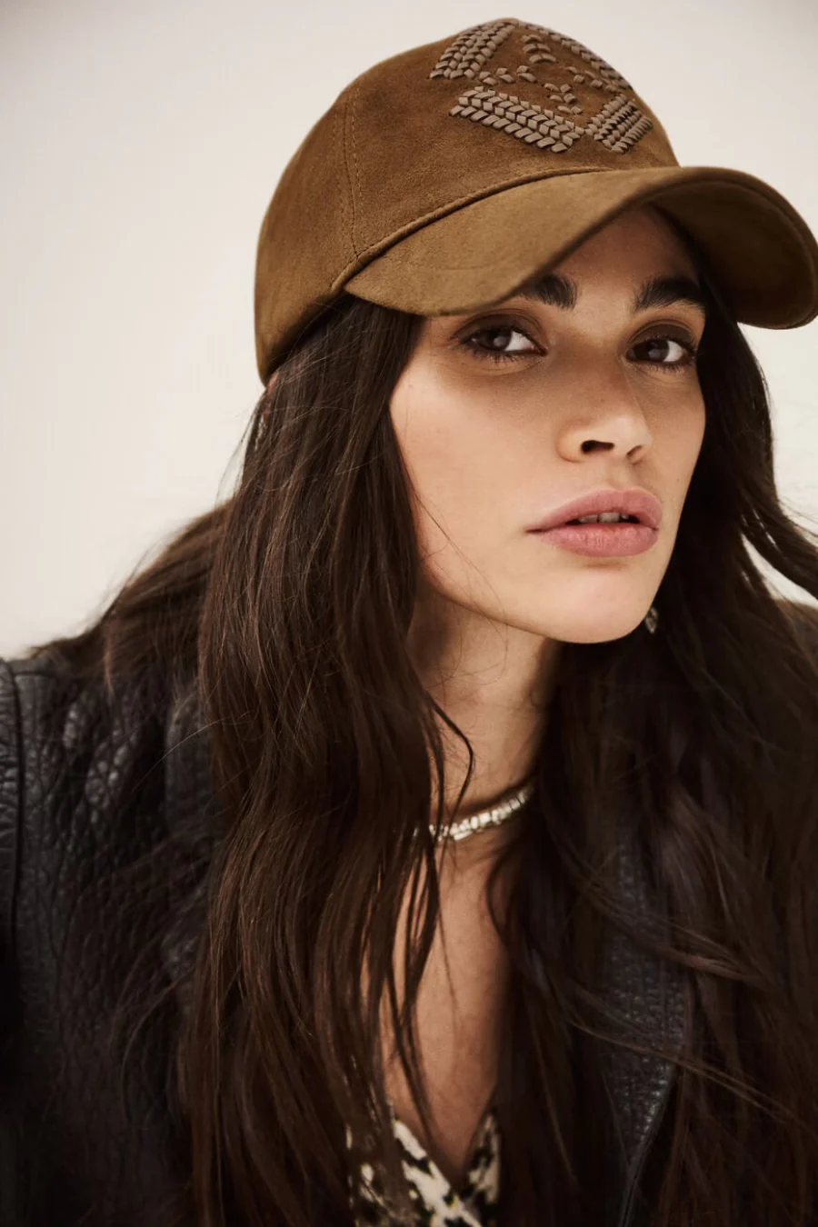 Harsha Leather Cap Marron - Image 2