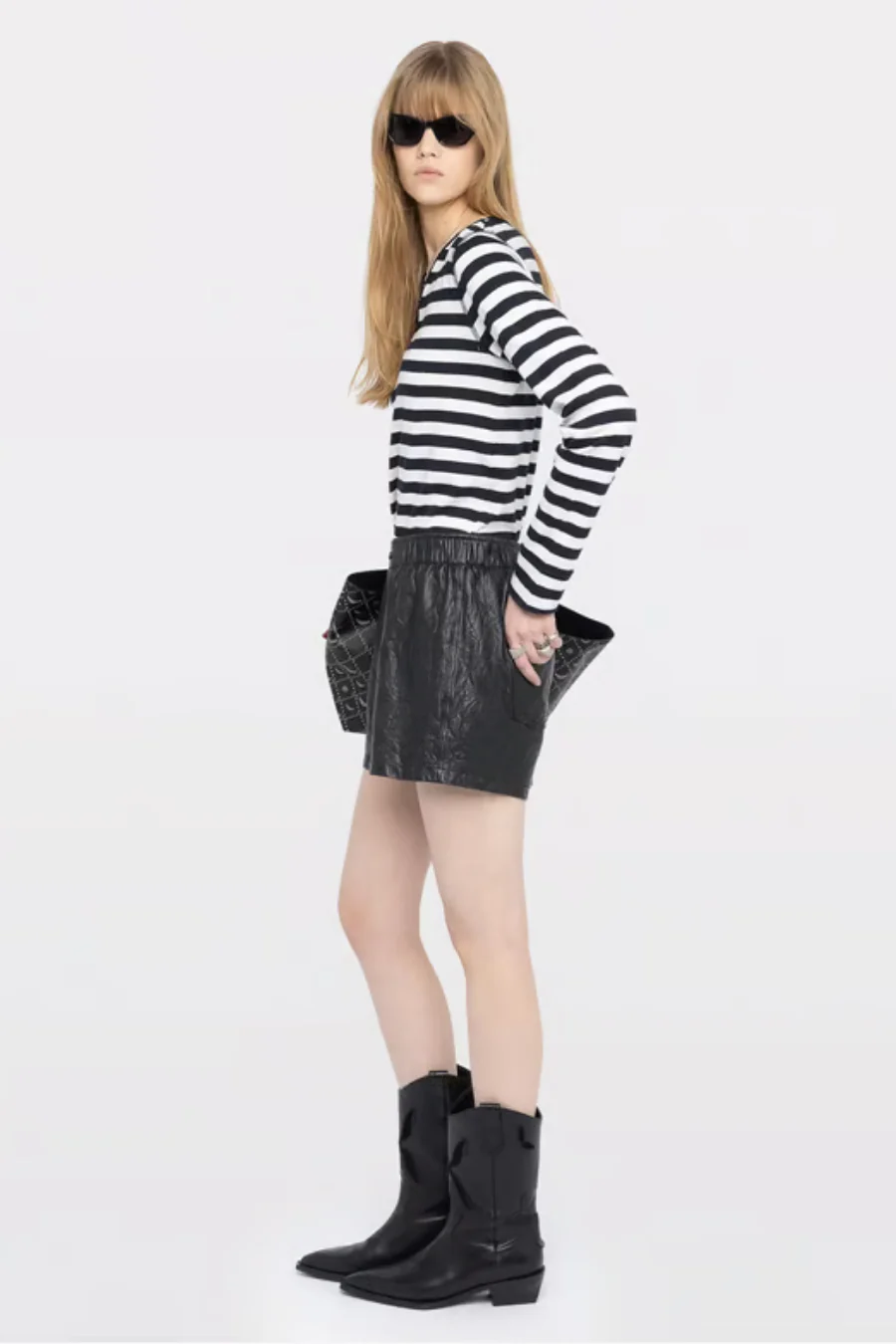 Henley Top Voltaire Stripe Encre