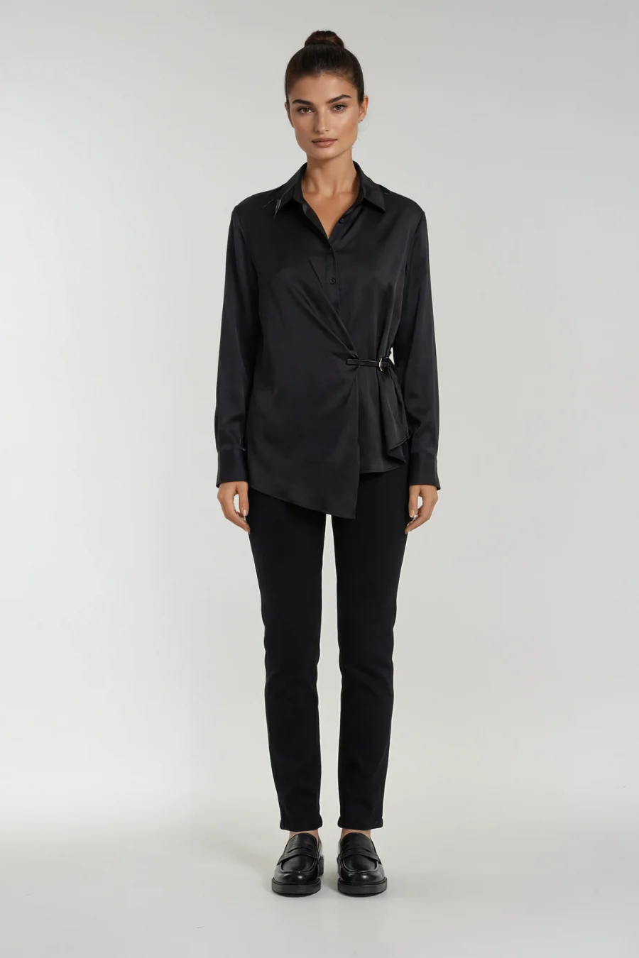 Hercules Wrap Shirt Black
