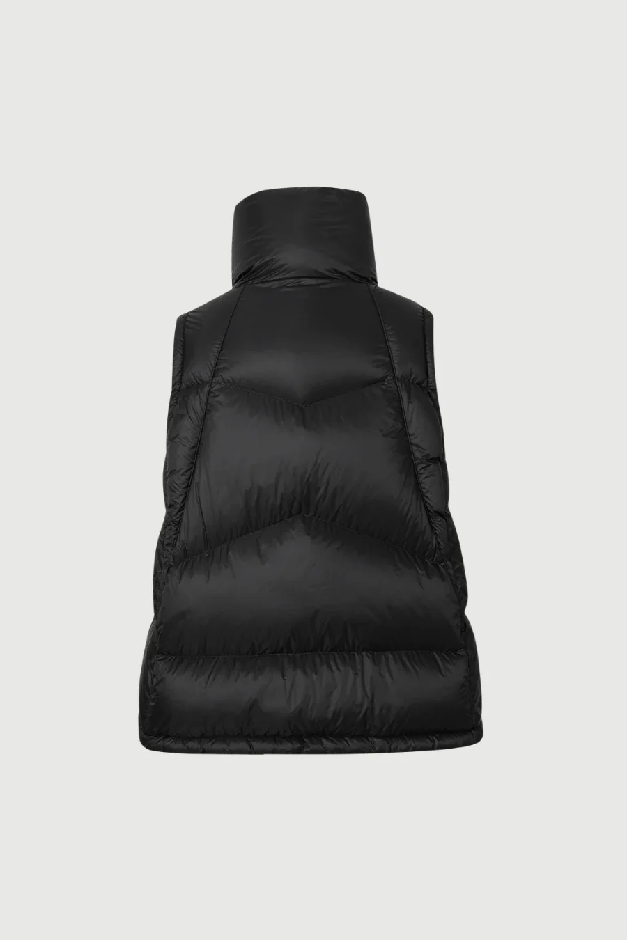 High Neck Goose Down Vest Black - Image 2